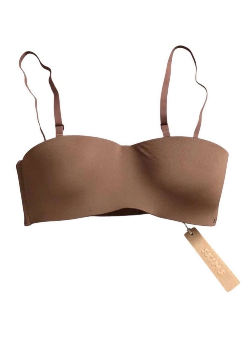 Skims Wireless Form Strapless Bra 30C Brown Convertible Removable Straps NWT